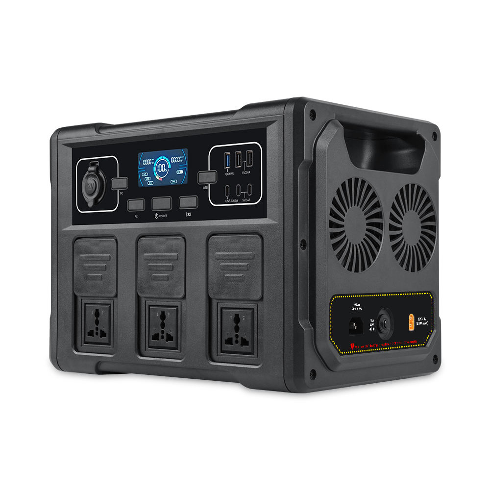 Outdoor Power Station - Generator Surya Portabel 1200W, Baterai LiFePO4,